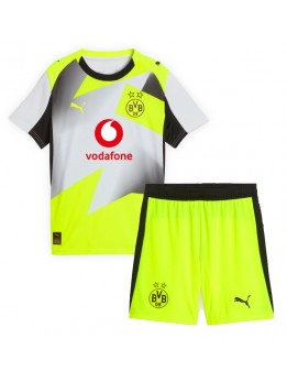 Borussia Dortmund Replika Borta Kläder Barn 2025-26 Kortärmad (+ byxor)